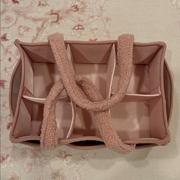 Pera Bella Sherpa Diaper Caddy (Pink) - Picture 3 of 5